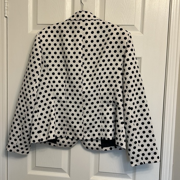 Jones studio Black and White Polka Dot Blazer in size 12 p - Picture 5 of 5